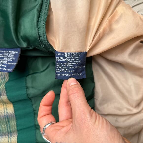 Vintage Members Only Bomber Jacket Men's Medium Beige Flannel Lined Hooded 6224 - Picture 9 of 16